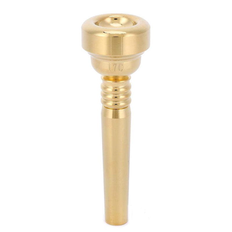 Dilwe Trumpet Mouthpiece 17C Gold Plated Wind Musical Instrument Accessory