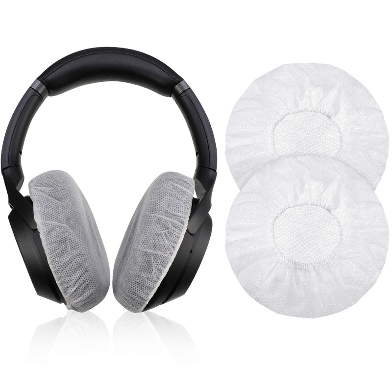 [AUSTRALIA] - 100 Pieces Headphone Ear Covers Disposable Earphone Overs Sanitary Non-Woven Stretch Earpad Covers Earcup Covers Fit for Most on Ear Headphones (8.5 cm) 8.5 cm White 