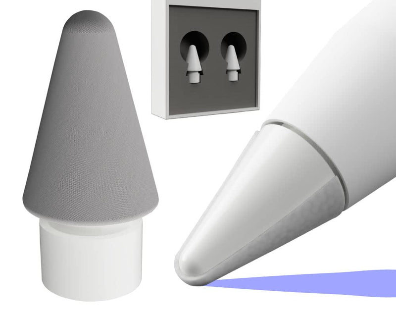 IFELI Normal All-in-One Silicone Tip Replacement for Apple Pencil (2 pcs 1 Set) | Silicone Pen Nibs for iPad Pencil | (2pcs White)