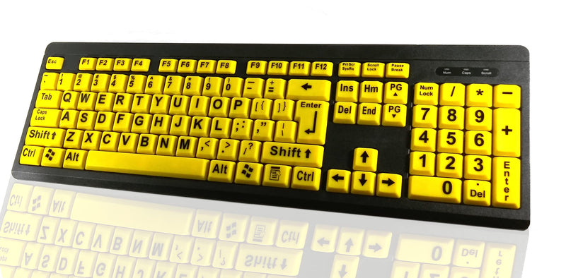 TRONWIRE Large Print Letter Wired USB 104 Keys High Contrast Keyboard for Desktop PC Computer