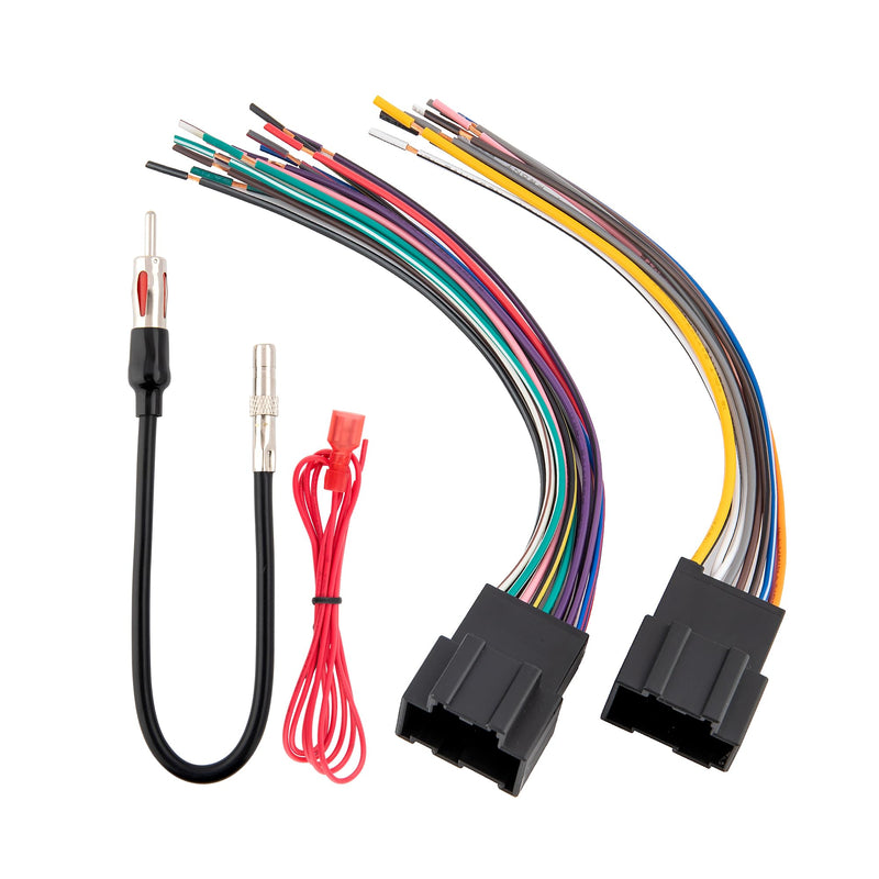 RED WOLF Radio Wiring Harness w/Antenna Adapter Compatible with 2006-2013 GM GMC Sierra Chevy Impala Buick Cadillac Install Aftermarket Stereo CD Player Receiver Wire Cable Adapter