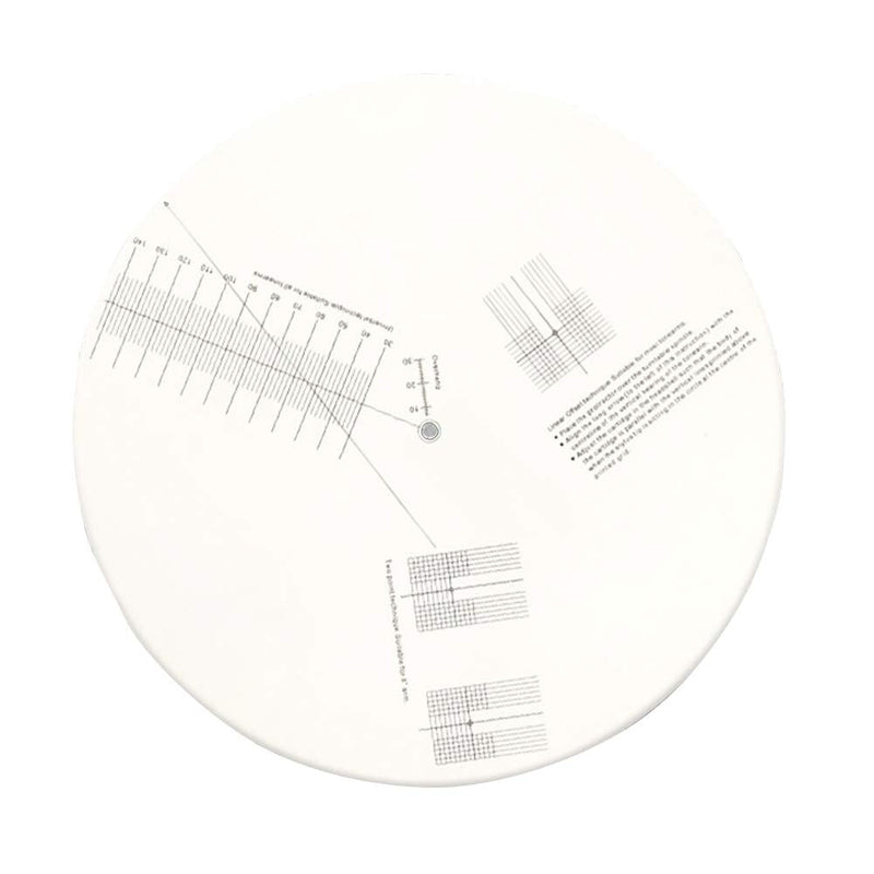 Turntable Cartridge Alignment Protractor Mat, Calibration Plate Adjustment Tool, Phono-Cartridge Stylus Alignment Protractor Tool for Turntable Accessor White