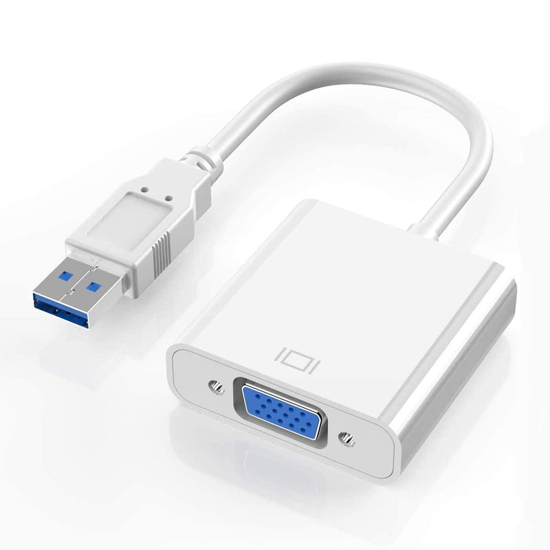 USB 3.0 to VGA Adapter, 1080P Multi-Display Video Converter for Laptop PC Desktop to Monitor/Projector/TV (Not Support Chromebook)