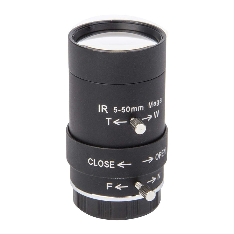 CCTV Security Camera Lens 5-50mm Megapixel Manual Varifocal Lens Manual Zoom CMOS/CCD 1/3" CCTV Lens IR CS Mount CCTV Security Camera(No IR Filter)