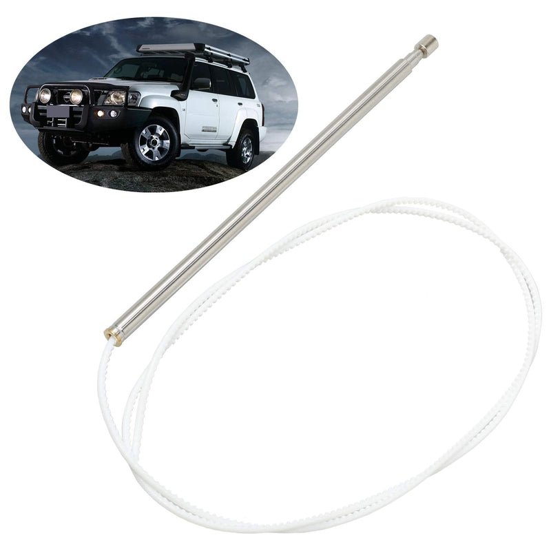 [AUSTRALIA] - Anina Power Antenna Mast FYE014012 Compatible with 1998-2004 Nissan Patrol GU Y61 Radio Signal Reception Chrome Style 1 
