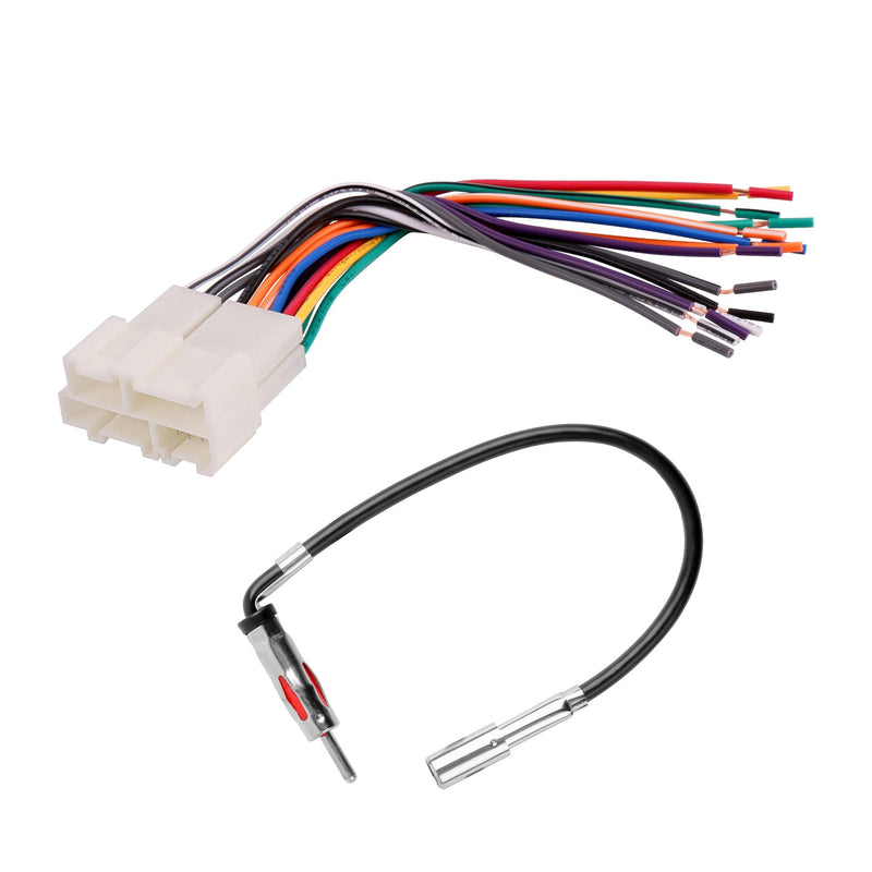[AUSTRALIA] - RDBS Radio Wire Harness with Antenna Adapter Fit for 1988-2005 Chevy GM Vehicles Connect an Aftermarket Stereo Receiver and Compatible with 1988-up GM Micro/Delco Antenna Adapter 