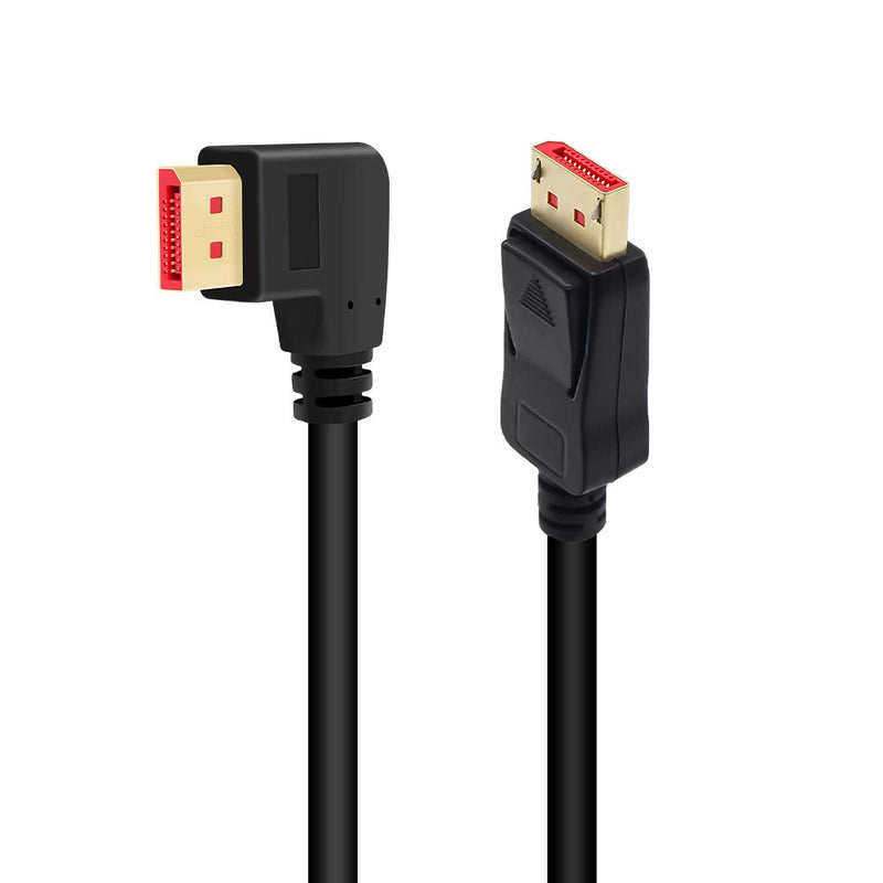 [AUSTRALIA] - BolAAzuL Right Angle Displayport 1.4 Cable Right Angled Displayport Cable, 90-Degree Angled Displayport Cable V1.4 6FT/1.8M up to 8K/60Hz, 4K/144Hz Supported DP 1.4-male/male Model C 