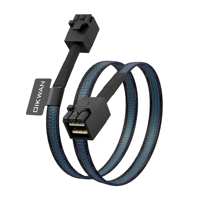Internal HD Mini SAS SFF-8643 to SFF-8643, Internal Mini SAS to Mini SAS Cable, Compatible with RAID or PCI Express Controller(1.6FT/0.5M) 1.6Feet