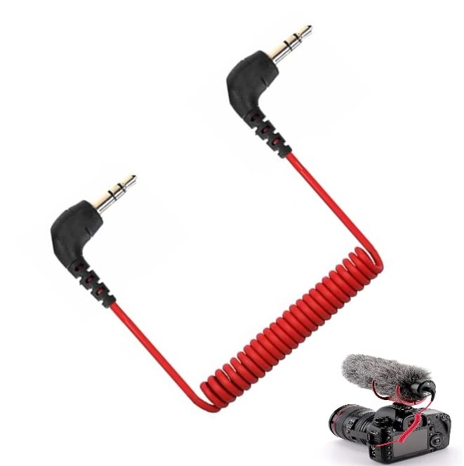 TRS Camera Cable for Nikon, Canon DSLR Cameras Camcorders to External Mic Compatible with Rode Boya Movo TAKSTAR SAIREN Comica Deity Vlog Video Recording Mic