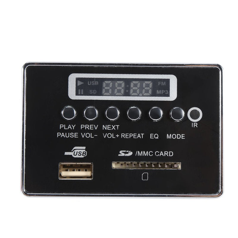 [AUSTRALIA] - Oumefar DC 12V Bluetooth Audio Decoder Board Module USB SD TF FM Radio Lossless WMA/WAV for Reading Songs etc(12V Black) 