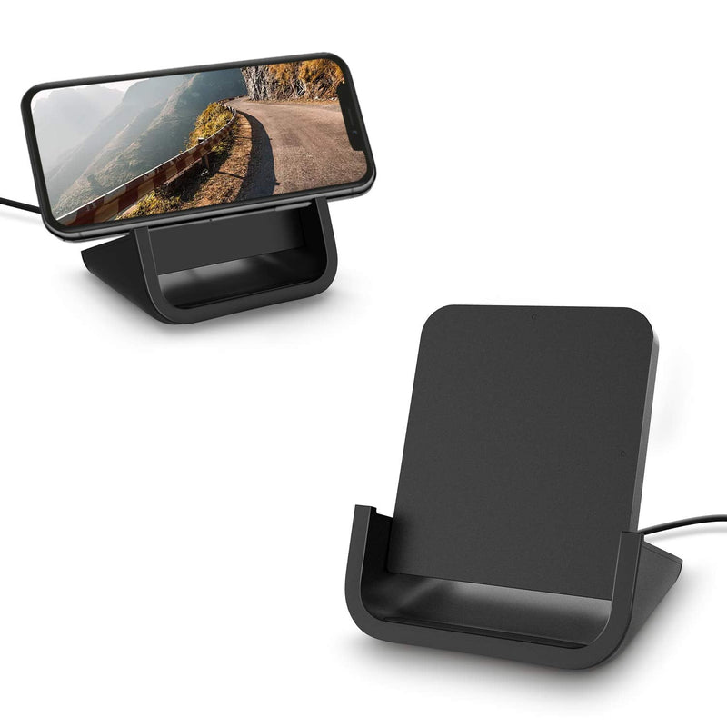 Wireless Charger YUWISS Wireless Charging Stand Cordless Charger 10/7.5/5W Compatible with iPhone 14 13 12/12 /11Pro Max/XR/XS Max/XS/X/8/8Plus Galaxy S22/S21/S9/S9+/S8/S8+ Note Black