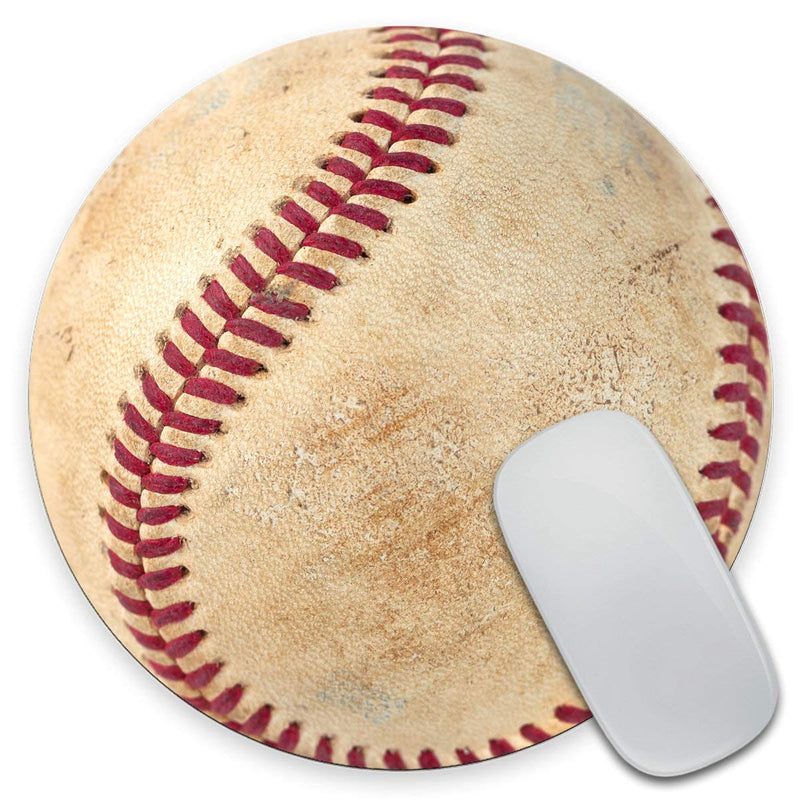 Amcove Mousepad Ball Baseball Mousepad Sport Coworker Gift Teachers Gift Round Mouse pad Desk Accessories Office Supplies Mousepads Mousepad Amr19