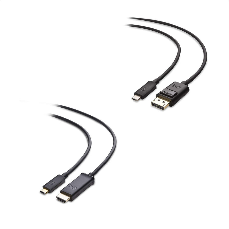 Cable Matters Long USB C to DisplayPort Cable (USB-C to DisplayPort Cable, USB C to DP Cable) Supporting 8K 60Hz in Black 10 ft & USB C to HDMI Cable (USB-C to HDMI Cable) Supporting 4K 60Hz