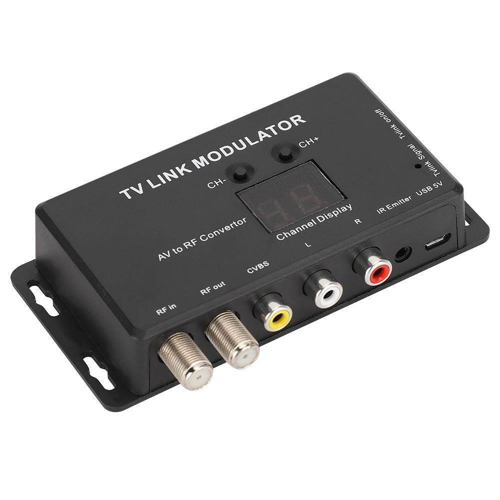 Professional TM70 UHF Modulator TV Link Modulator AV HF Converter IR Extender Adapter with USB Cable Receiving Cable for PC Laptop PS3 TV STB VHS VCR Camera DVD