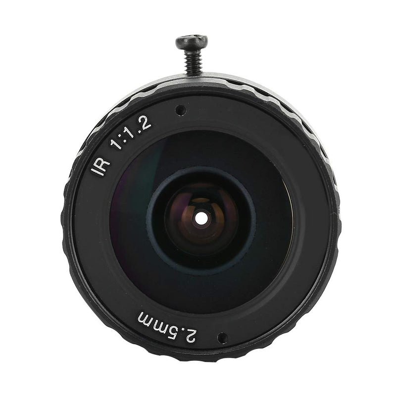 2.5mm 3MP Camera Lens, HD 2.5mm 3MP F1.2 1/2.5 CS Mount Focus Fixed CCTV Lens for Camera