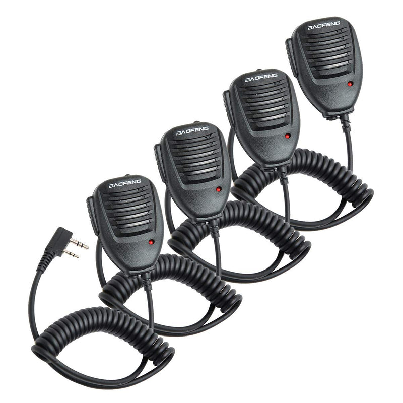 [AUSTRALIA] - Baofeng Microphone Accessories for Ham Radio Police Walkie Talkie Speaker Mic for Baofeng UV-5R BF-F8HP 5RM UV-21R K5PLUS GM-15 Pro UV-5G Plus GM-5RH UV-17R TIDRADIO TD-H3 TD-H8 Quansheng UV-K5,4Pack Black-4Pack 