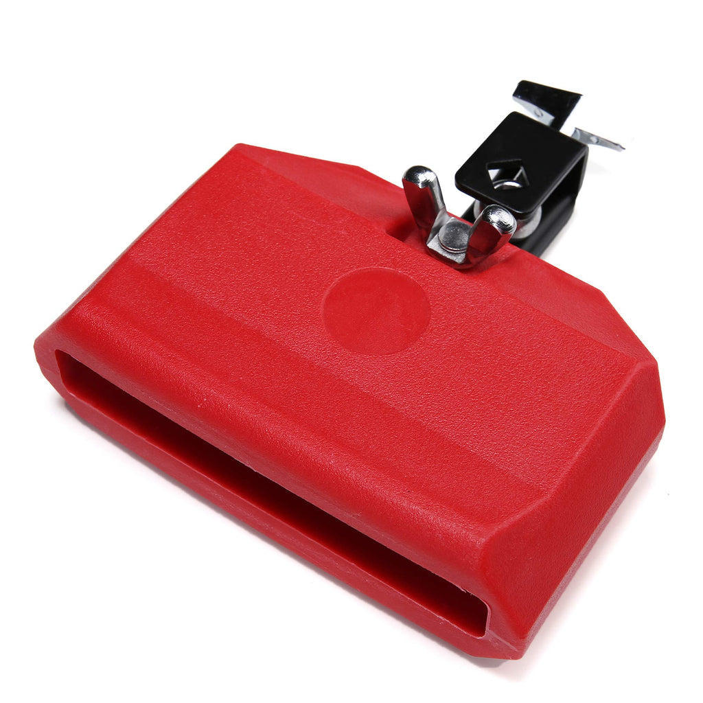 Jam Block, Red Musical Percussion Block, Latin Drum Instrument, Plastic