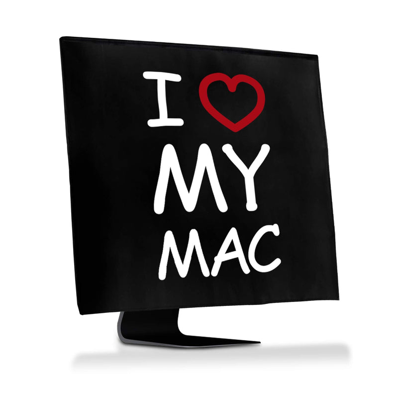 kwmobile Cover Compatible with Apple iMac 27" / iMac Pro 27" - 4-in-1 Case - I Love My Mac White/Red/Black I Love My Mac 02-09-01