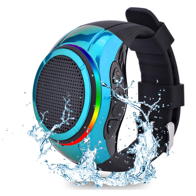 [AUSTRALIA] - Frewico Wearable Portable Waterproof Bluetooth Speaker Watch X10 Clip Speaker MP3 Player Handsfree Clear Call Speakerphone,TWS,SD Card Slot,Selfie for Working, Running, Cycling(Blue) Blue 