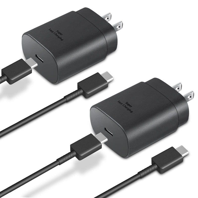 Type C Charger, 2-Pack 25W Type C Super Fast Charging with 6ft Android Type C Phone Charger Cable Compatible with Galaxy S23 Ultra/S23+/S22/S21/S20/Phone 15/15 Plus/15 Pro Max