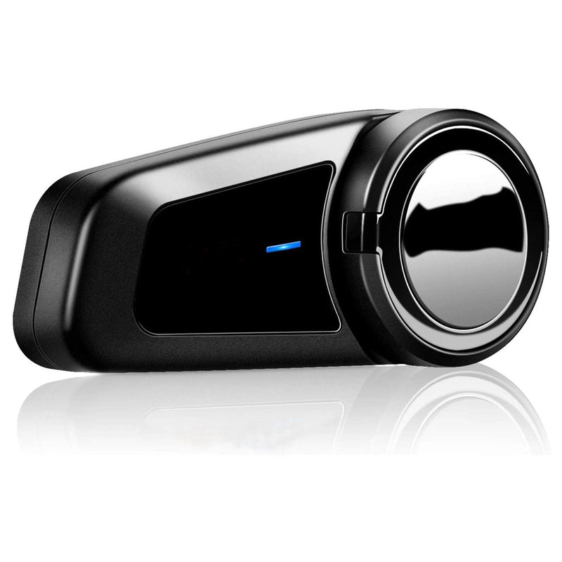 QSPORTPEAK M2 Motorbike Bluetooth Helmet Headset Intercom, Full Duplex Wireless Motorbike Interphone for 6 Riders/Range 1000m/FM Radio/GPS/MP4, Connect with Any Bluetooth Headset (1 Pack) 1 Pack