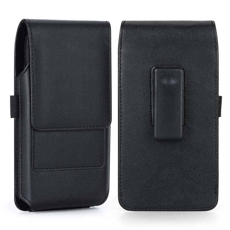 [AUSTRALIA] - BECPLT Phone Holster for iPhone 15 Pro Max 15 Plus 14 Pro Max 13 Pro Max 12 Pro Max 11 Pro Max Leather Belt Case 360 Rotating Pouch Case Holster Belt Clip Case for iPhone Xs Max 8 Plus 7 Plus 6s+ 6+ L(6.5"x 3.5"x 0.5") Leather-Rotation 