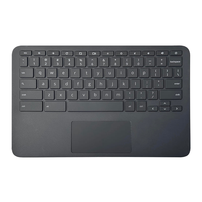 Laptop Palmrest Upper Case Top Cover with US Keyboard Touchpad Assembly Replacement for HP Chromebook 11 11A G8 EE TPN-Q232 L90338-001 Gray