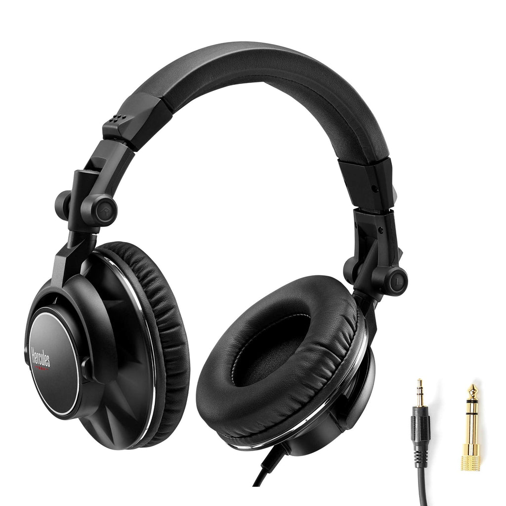 Hercules HDP DJ60 – Professional-Quality DJ Headphones - High Performance, Foldable and Comfortable,Black