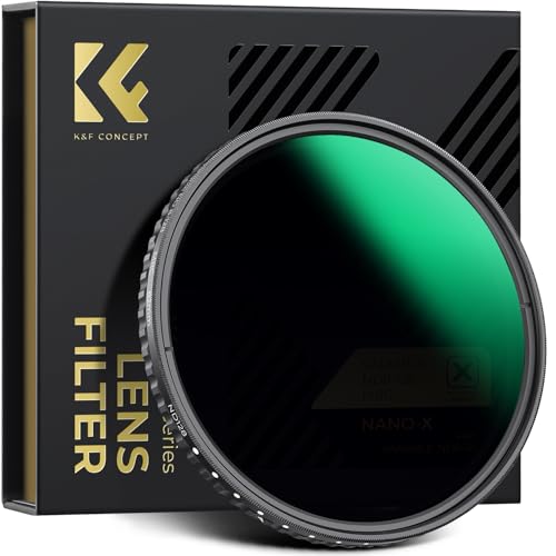 K&F CONCEPT 49mm Variable ND Lens Filter ND8-ND128 (3-7 Stop) No X Cross