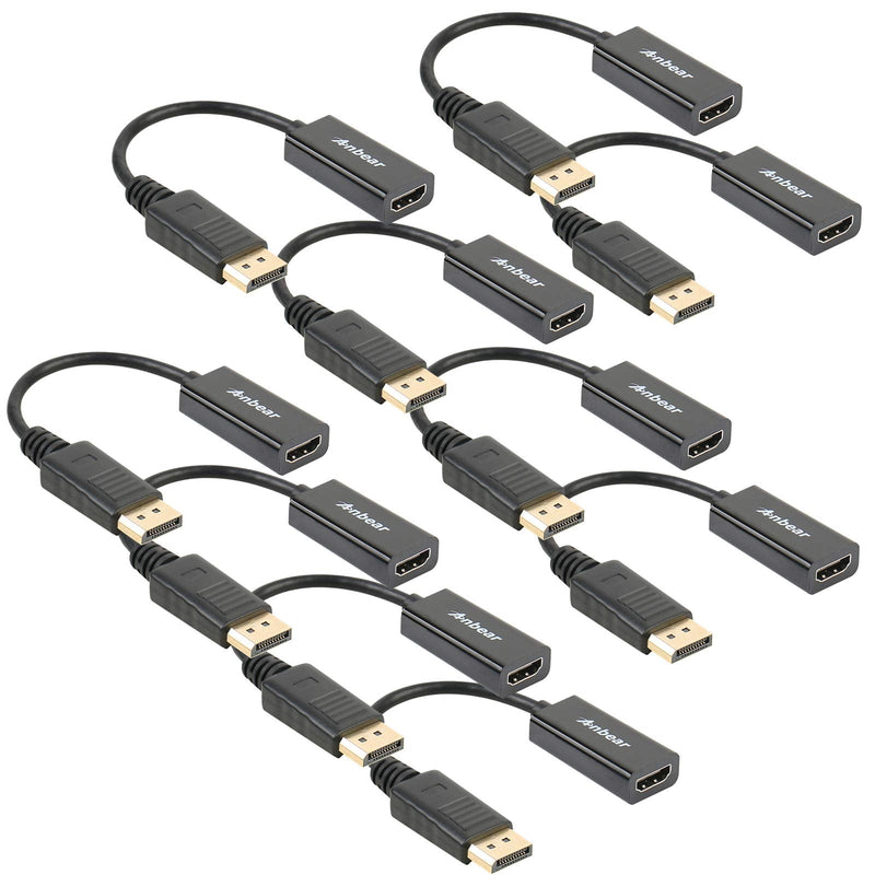 DisplayPort to HDMI Adapter, Display Port to HDMI Cable(Male to Female) for DisplayPort Enabled Desktops and Laptops Connect to HDMI Displays (10Pack, DP) 10Pack