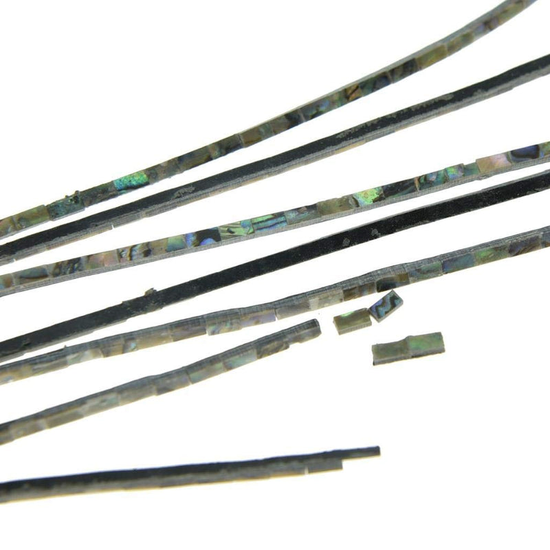 KAISH Pack of 2 Real New Zealand Abalone Shell Binding Purfling Strips for Guitar Ukulele 800mm*2mm*1.5mm