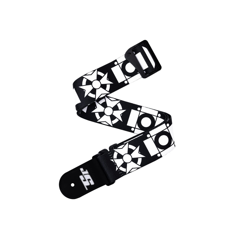 D'Addario Accessories Joe Satriani Swivel Guitar Strap, Crosses, Black, Large