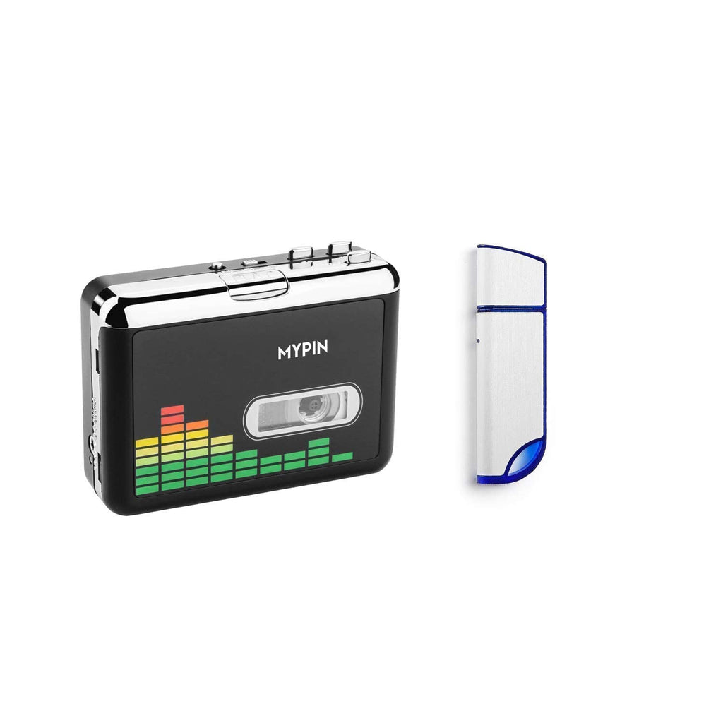 Cassette to MP3 Converter, Portable Cassette Recorder Player, Audio Music Cassette Tape to Digital Converter Player with Earphone and 32GB USB Flash Drive