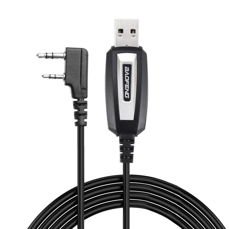 BAOFENG USB Programming Cable CH340 Chip for UV-5R BF-F8HP 5RM UV-21R GMRS UV-5G Plus GM-15PRO GM-5RH GM21 K5PLUS AR-152 UV-17R TIDRADIO TD-H3 8 Quansheng UV-K5 8 Ham Radio Black-CH340