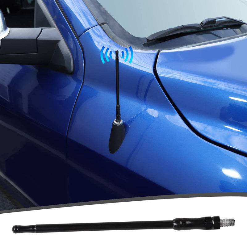 CheroCar FM/AM Radio Antenna Compatible for 2010-2015 Dodge RAM1500, 6.29 inches, Internal Copper Coil, FM/AM Reception, Exterior Accessories, Black-Short…