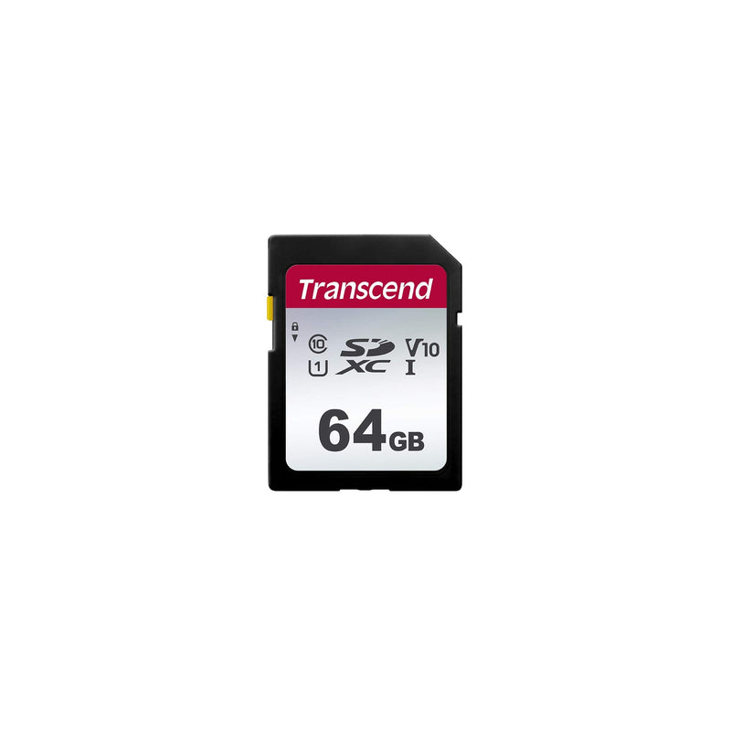 Transcend 512GB SDXC 300S Memory Card UHS- I, C10, U3, V30, 4K, Full HD - TS64GSDC300S-E2