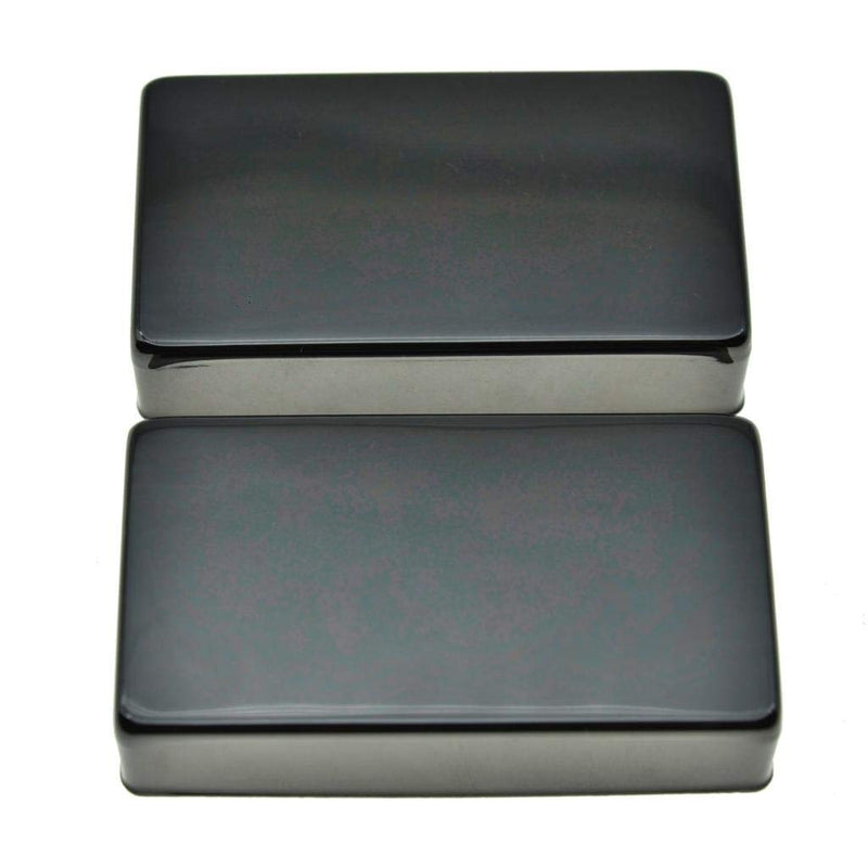 KAISH Set of 2 Sealed Humbucker Guitar Pickup Covers Brass Humbucker Pickup Cover No Holes Black