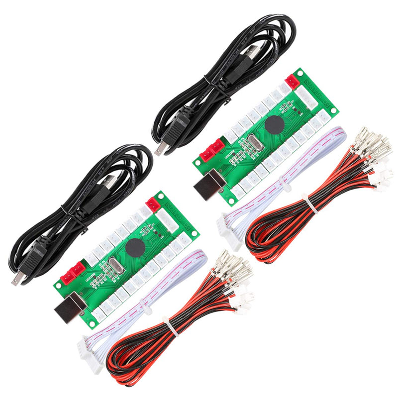 EG STARTS Arcade 2 Player Zero Delay USB Encoder to PC Games Controller Arcade Joystick Buttons for PC, MAME, Raspberry Pi, Arcade1Up - 3X Red Power Outputs (5Pin + Sanwa Style) 5Pin + Sanwa Style
