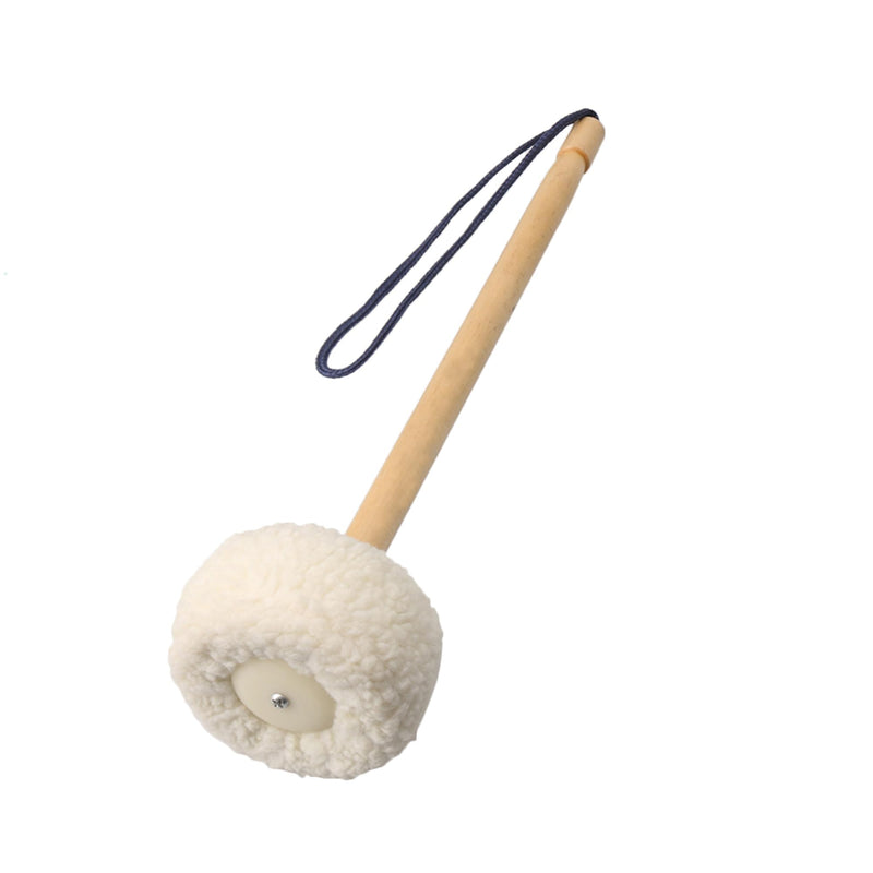 14 Inch Soft Wool Gong Mallet Felt Head Dia 80mm With Wooden Handle