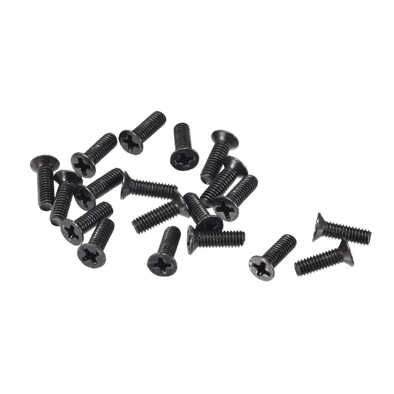 uxcell M2.5 x 8mm Phillips Screw Fasteners Black for Laptop PC TV Fan Switch 500pcs M2.5x8mm