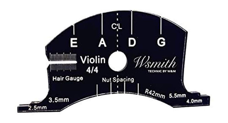 [AUSTRALIA] - 1pcs 4/4 Violin Bridges Repair Reference Tool Fingerboard Scraper Making Template Tool Black 