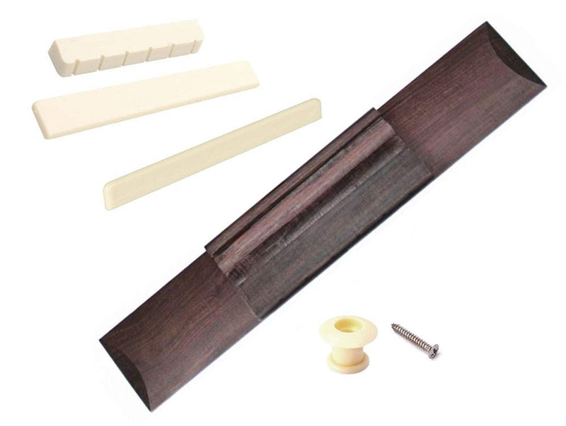 5Pcs Guitar Rosewood Bridge Saddle Nut & End Pin Set for 6 strings Classical Guitar Replacement Accessory