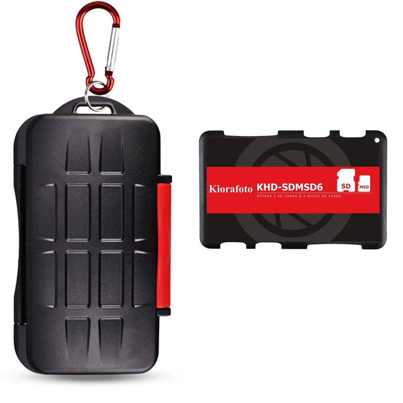 Kiorafoto Memory Card Case Holder Tough & Slim Bundle : Tough Case for 12 SD + 12 MicroSD TF , Slim Holder for 2 SD + 4 MicroSD TF