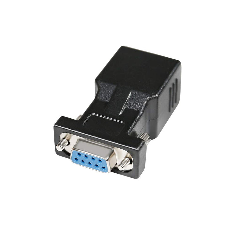 DTECH DB9 to RJ45 Serial Adapter RS232 Female to RJ-45 Female Ethernet Converter Compatible with Standard 9 Pin RS-232 Devices DB9 female to RJ45