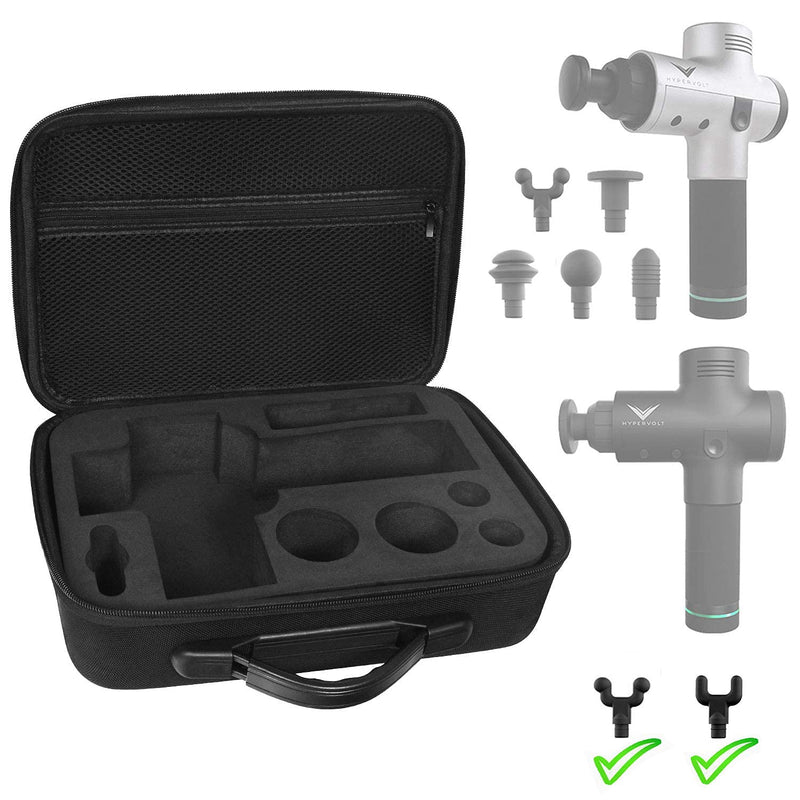 Carrying Case for Hyperice Hypervolt / Hypervolt Plus 5 Attachment Slots Portable Storage Bag Waterproof Anti Shock Hard Shell Case for Hypervolt Massage Device (Case Only)
