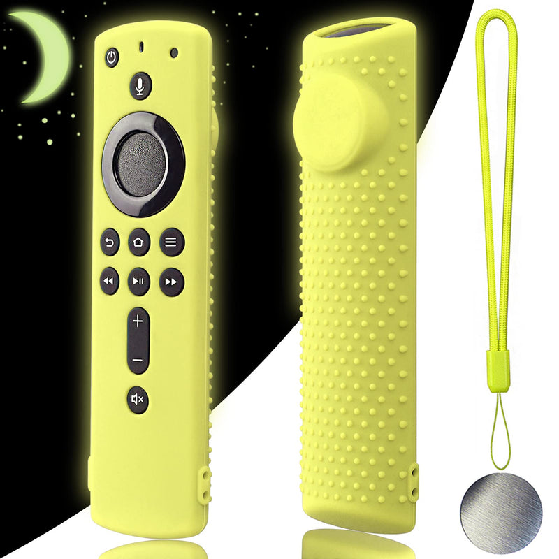 Firstick Remote Cover F Stick TV firesticksticktv Remote Control Silicone Cover TV Remote Cover 4k Remote Cover Magnetic Silicone Remote Control Case (Luminous Green) Luminous Green