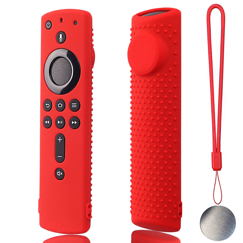 Fistick Remote Cover F Stick TV firesticksticktv Remote Control Silicone Cover TV Remote Cover 4k Remote Cover Magnetic Silicone Remote Control Case (Red) Red