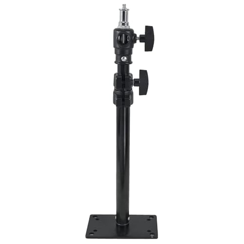 Camera Ceiling Wall Mount Light Stand 14.1-21.6inches/36-55 cm with 1/4 inch to 3/8 inch Universal Adapter Photography Arm for Photo Studio Video Light, Flash, Ring Light, Reflector
