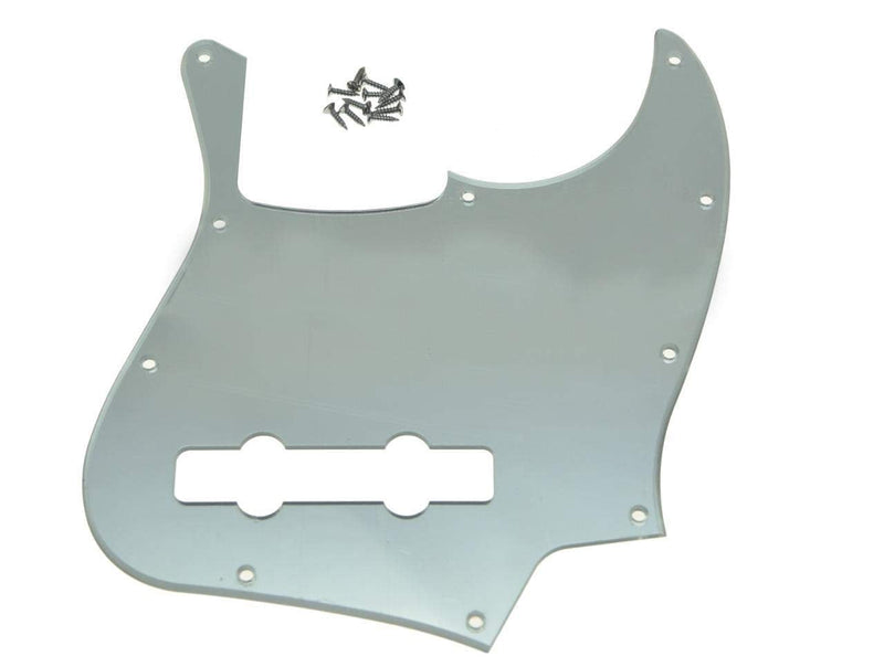 [AUSTRALIA] - Dopro 5 String Jazz Bass Pick Guard J Bass Scratch Plate for USA/Mexican FD 5 String Jazz Bass Silver Mirror 