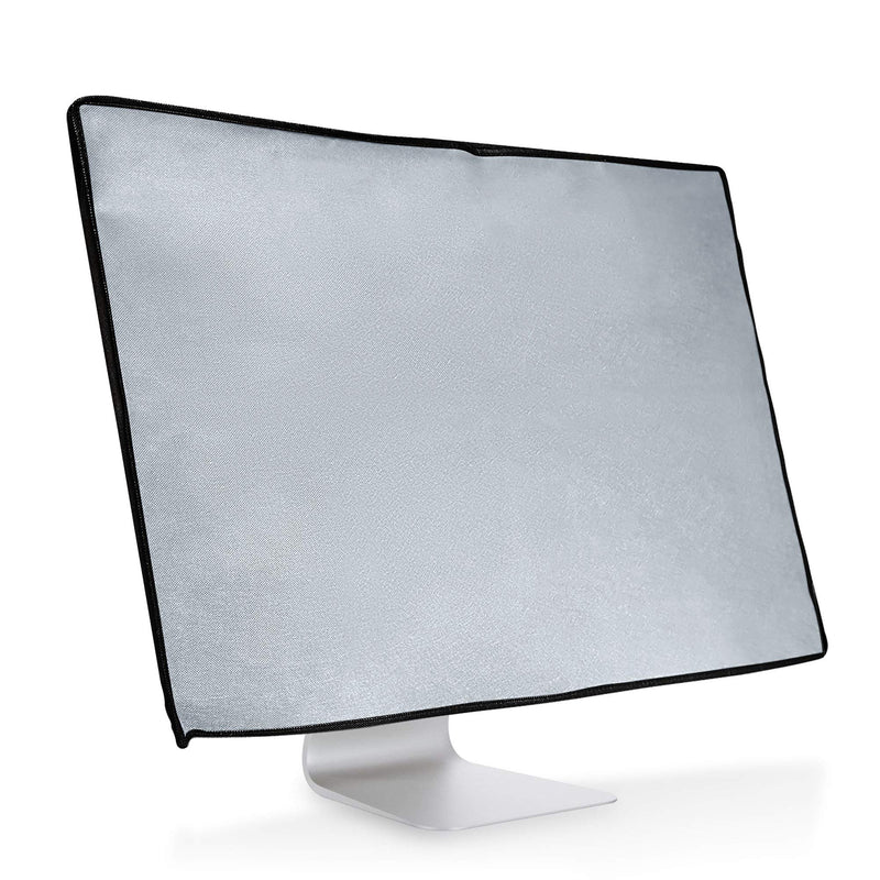 kwmobile Monitor Cover Compatible with 27-28" Monitor - Monitor Cover Dust PC Screen Protector - Light Grey